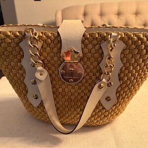 Michael Kors Gold Woven Tote